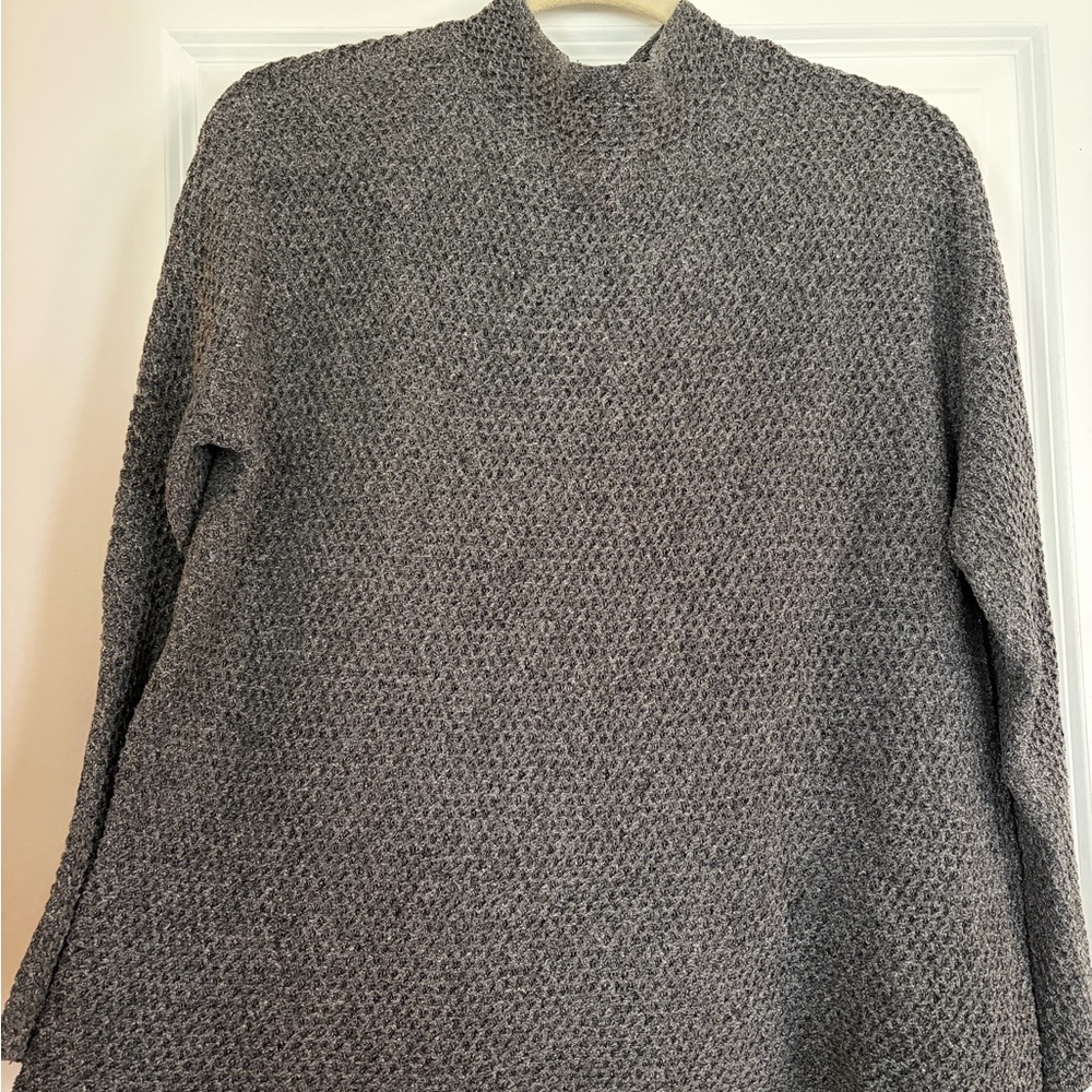 Eileen Fisher Grey Silk Knit Sweater